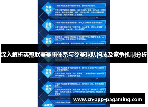 深入解析英冠联赛赛事体系与参赛球队构成及竞争机制分析